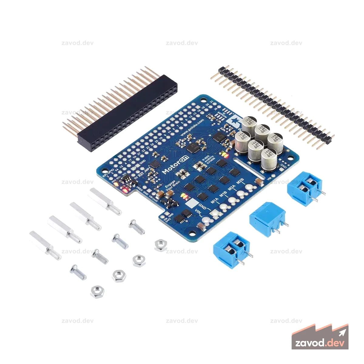 Motoron M2H24v14 Двойной мощный контроллер двигателя для Raspberry Pi