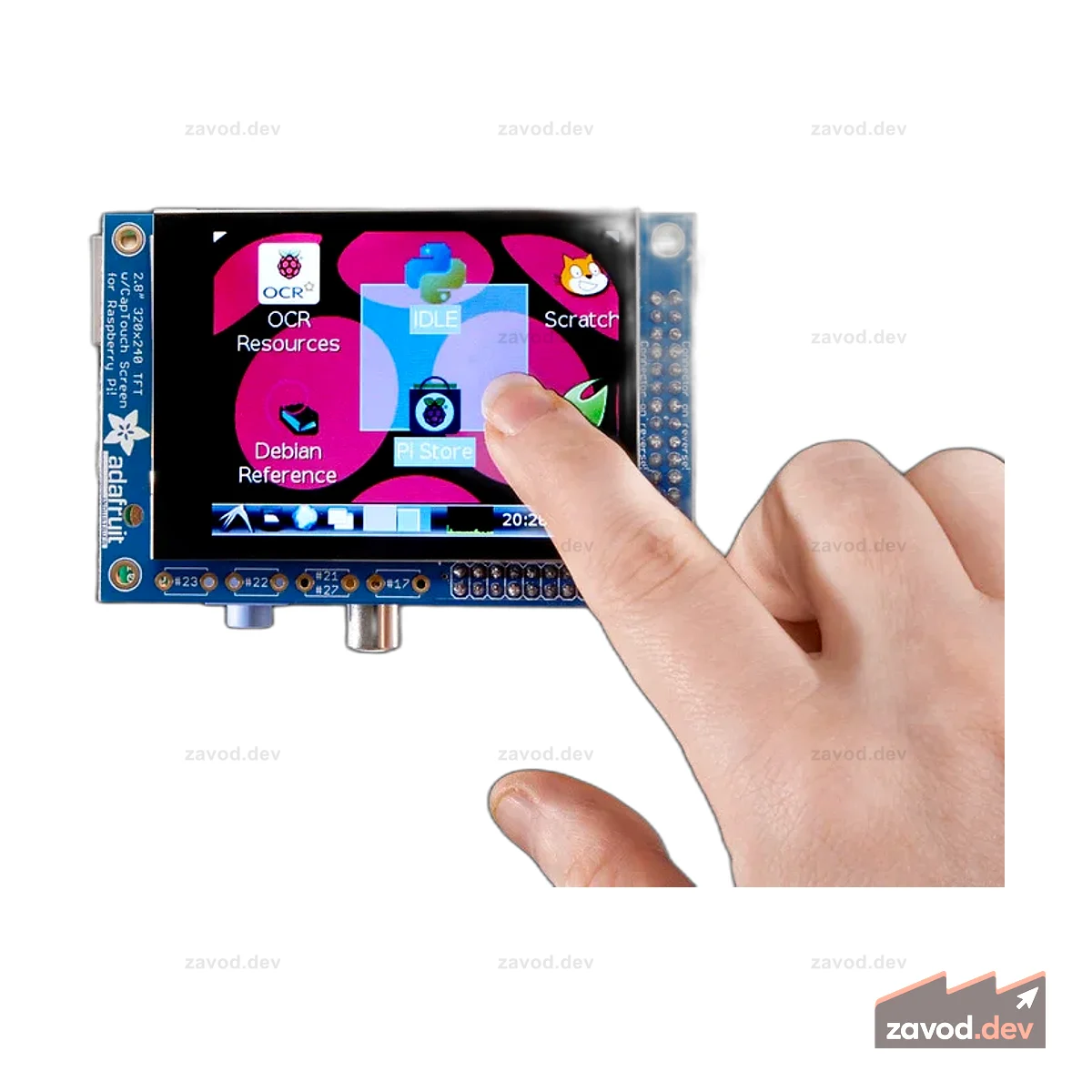 PiTFT 2,8" TFT 320x240 + емкостный сенсорный экран