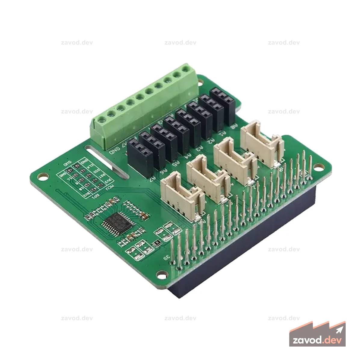 8-канальный 12-битный АЦП для Raspberry Pi (STM32F030)