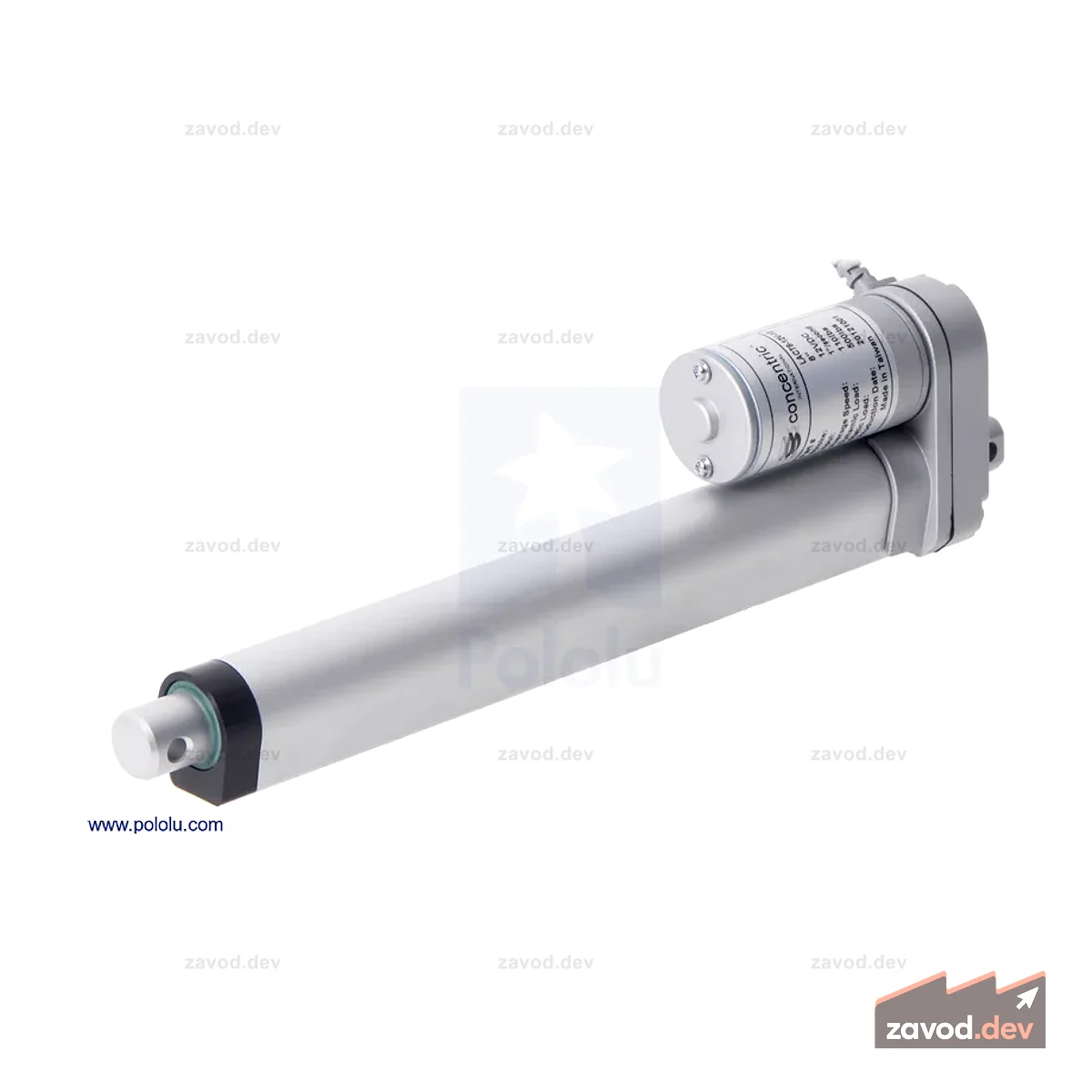 Glideforce LACT8-12V-05 Линейный привод для легких условий эксплуатации: 15 кгс, ход 8 дюймов (используемый 7,8 дюйма), 1,7 дюйма/с, 12 В