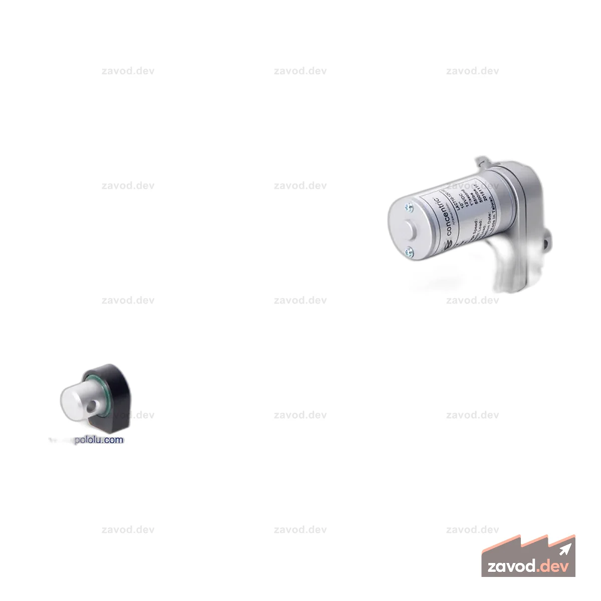 Glideforce LACT10-12V-10 Линейный привод для легких условий эксплуатации: 25 кгс, ход 10 дюймов (используемый 9,8 дюйма), 1,1 дюйма/с, 12 В