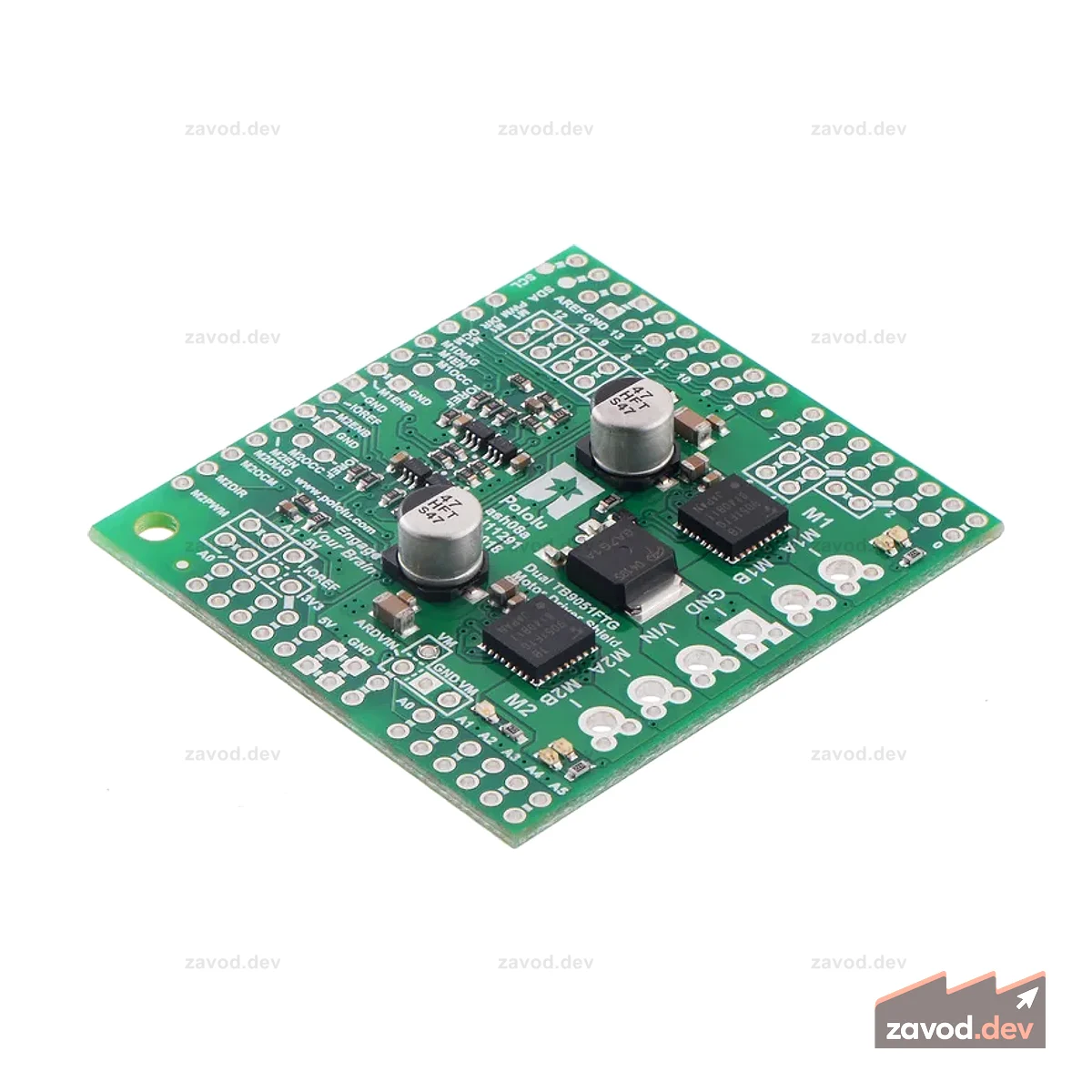 Двойной щит драйвера двигателя TB9051FTG для Arduino