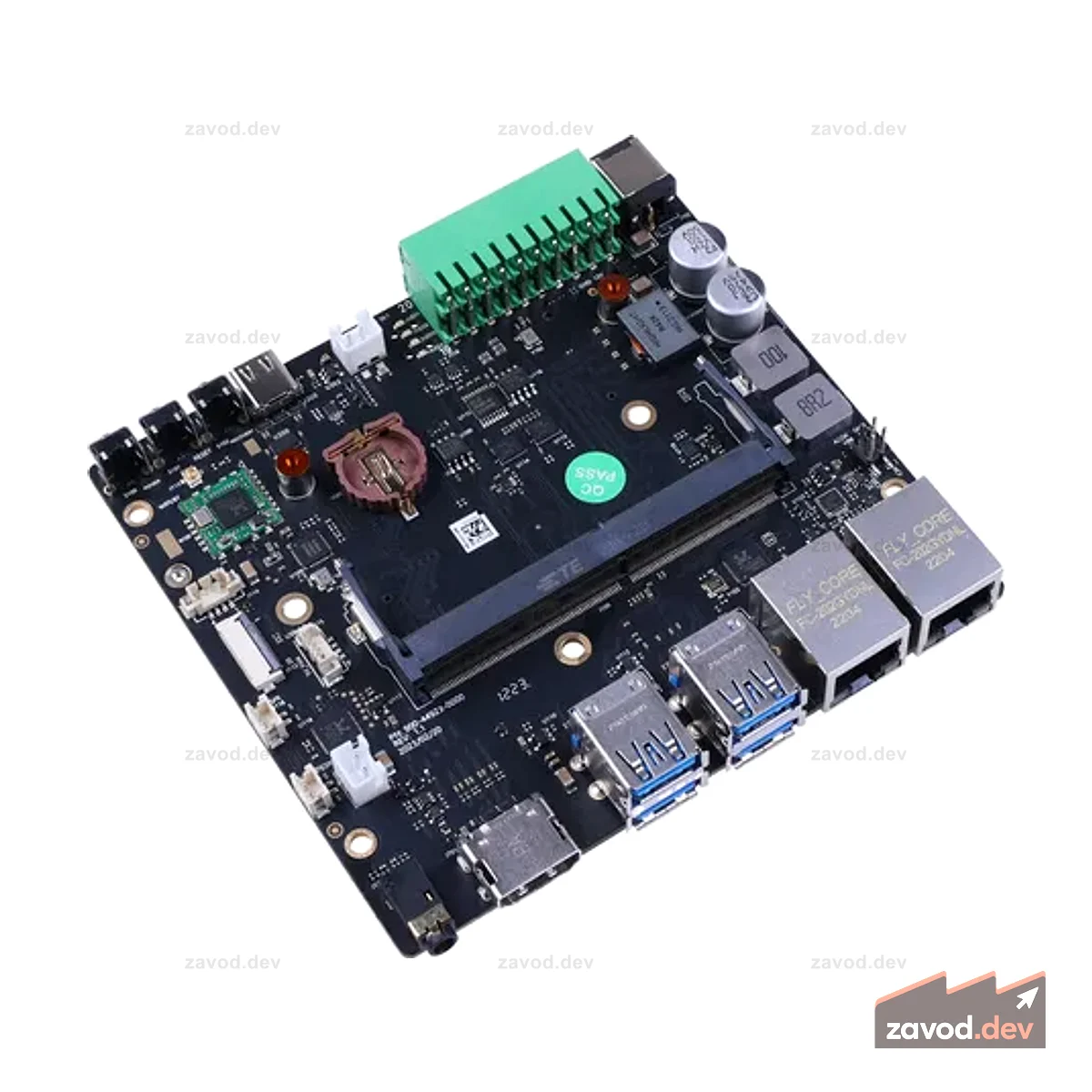 A607 Несущая плата для Jetson Orin NX/Nano - 2x GbE, CAN/RS232/RS485, 6x USB, M.2 Key M, WiFi/BlueTooth, 12-36 В постоянного тока