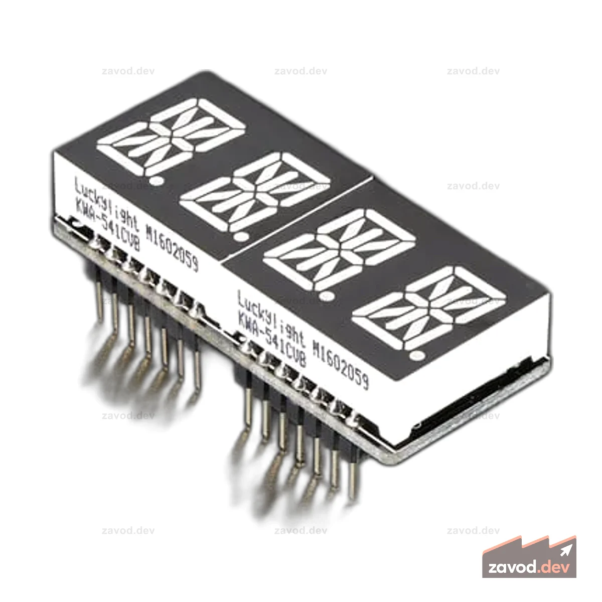Adafruit 0,54-дюймовый четырехбуквенно-цифровой дисплей FeatherWing — желтый