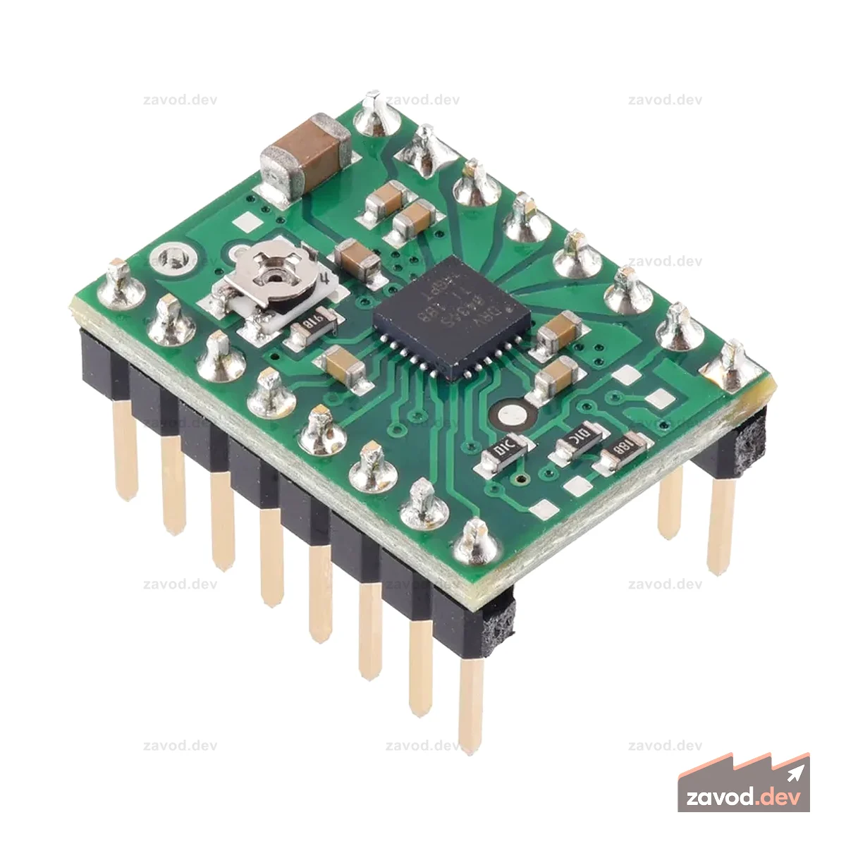 DRV8434S SPI Драйвер шагового двигателя, потенциометр для макс. Ограничение тока (припаянные контакты)