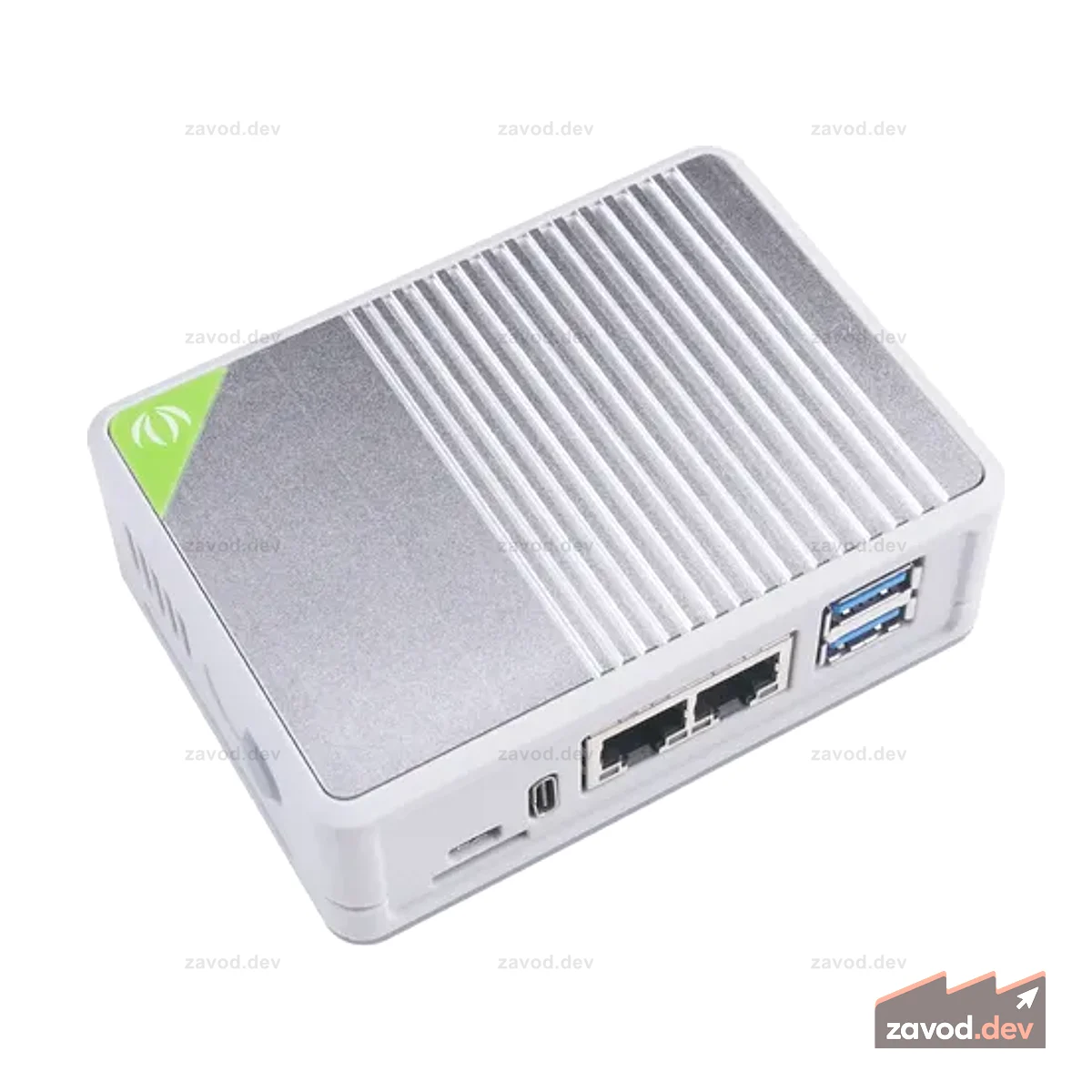 Чехол с пассивным охлаждением и ЧПУ из алюминиевого сплава для Raspberry Pi CM4 с несущей платой Dual Gigabit Ethernet