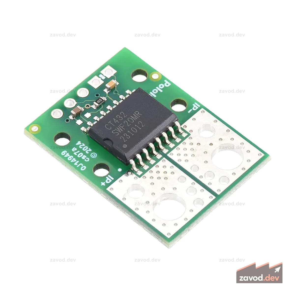 CT433-HSWF50MR Компактный держатель датчика тока TMR от -50 А до +50 А, 3,3 В
