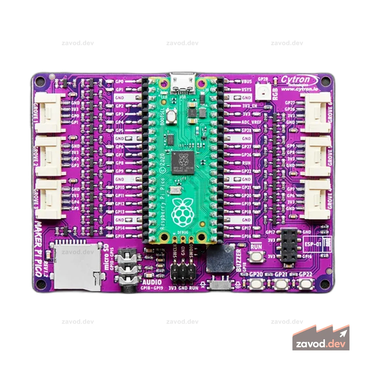 База Maker Pi Pico — Raspberry Pi Pico не входит в комплект