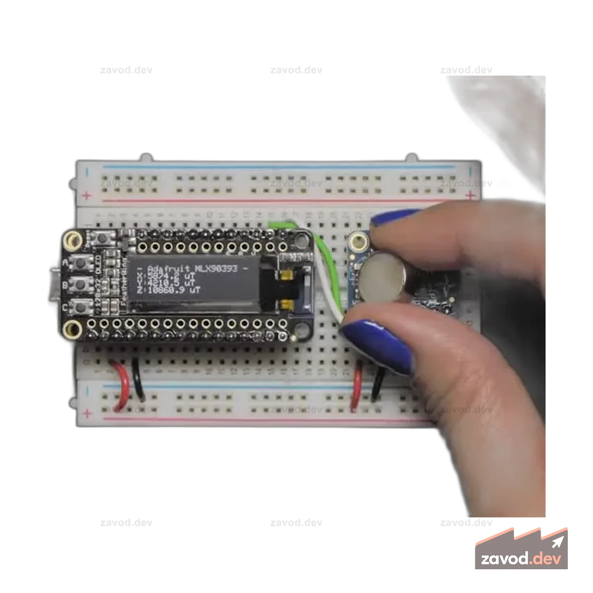 Трехосный магнитометр широкого диапазона Adafruit — MLX90393