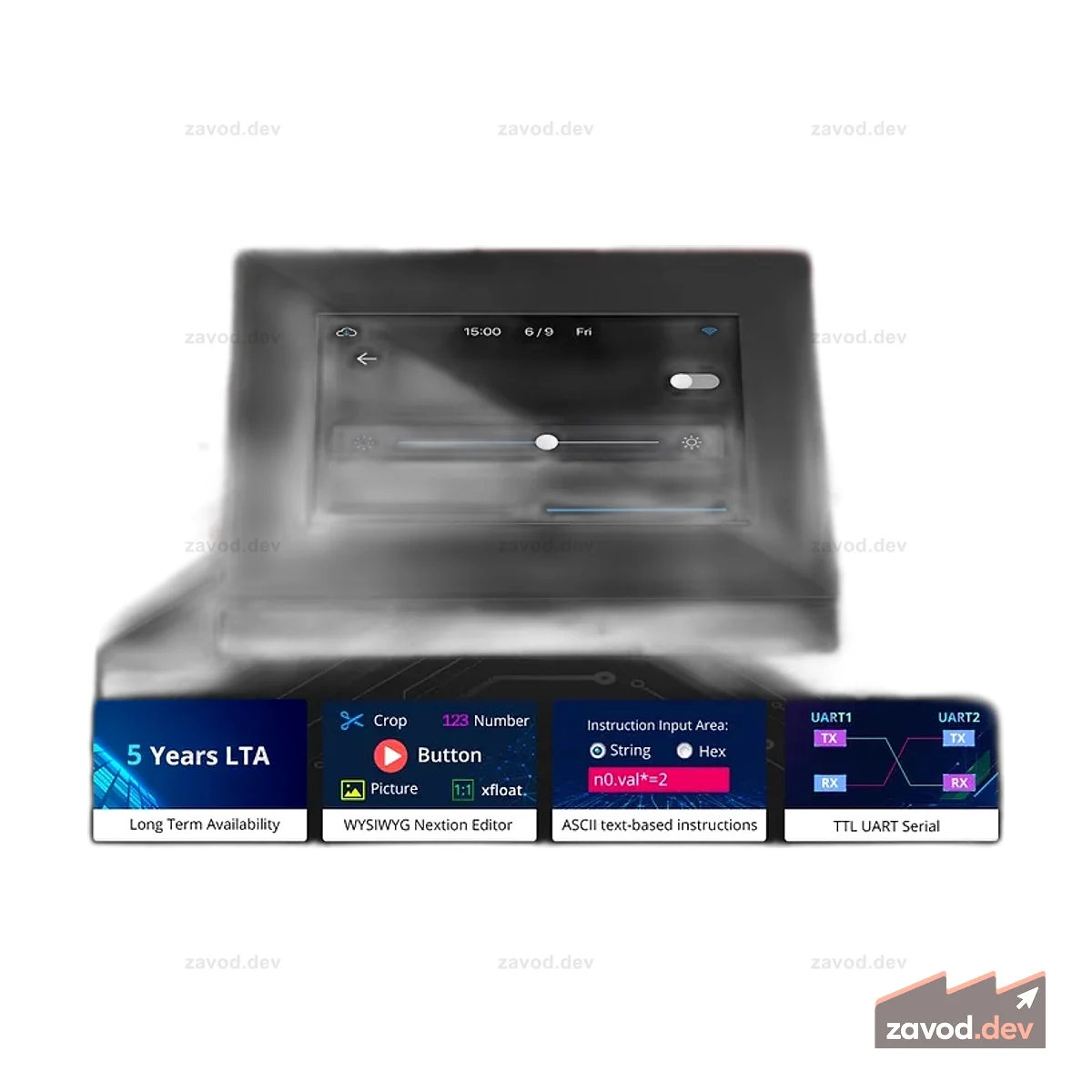 Nextion NX8048P050-011C-Y 5,0-дюймовый TFT-дисплей HMI с емкостным сенсорным экраном и управлением
