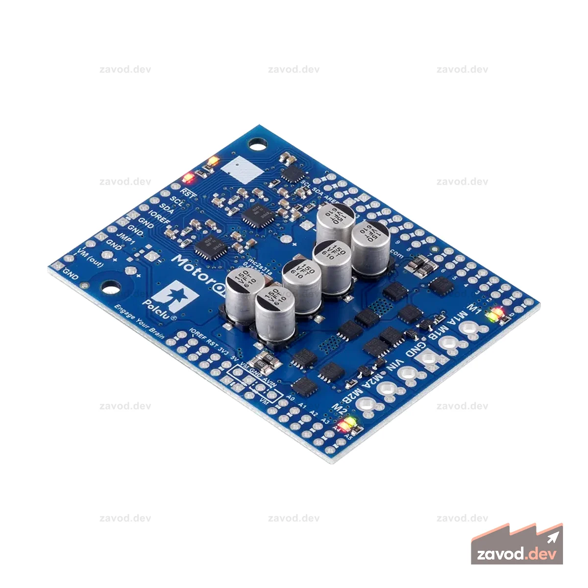 Motoron M2S18v18 Двойной мощный щиток контроллера двигателя для Arduino (без разъемов)