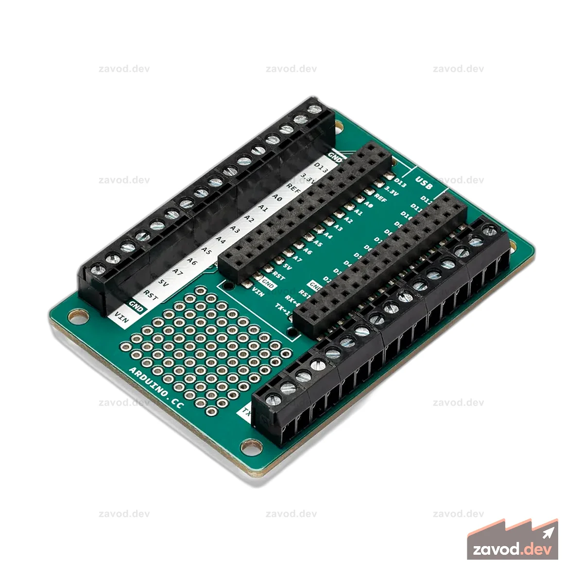 Адаптер с винтовыми клеммами Arduino Nano