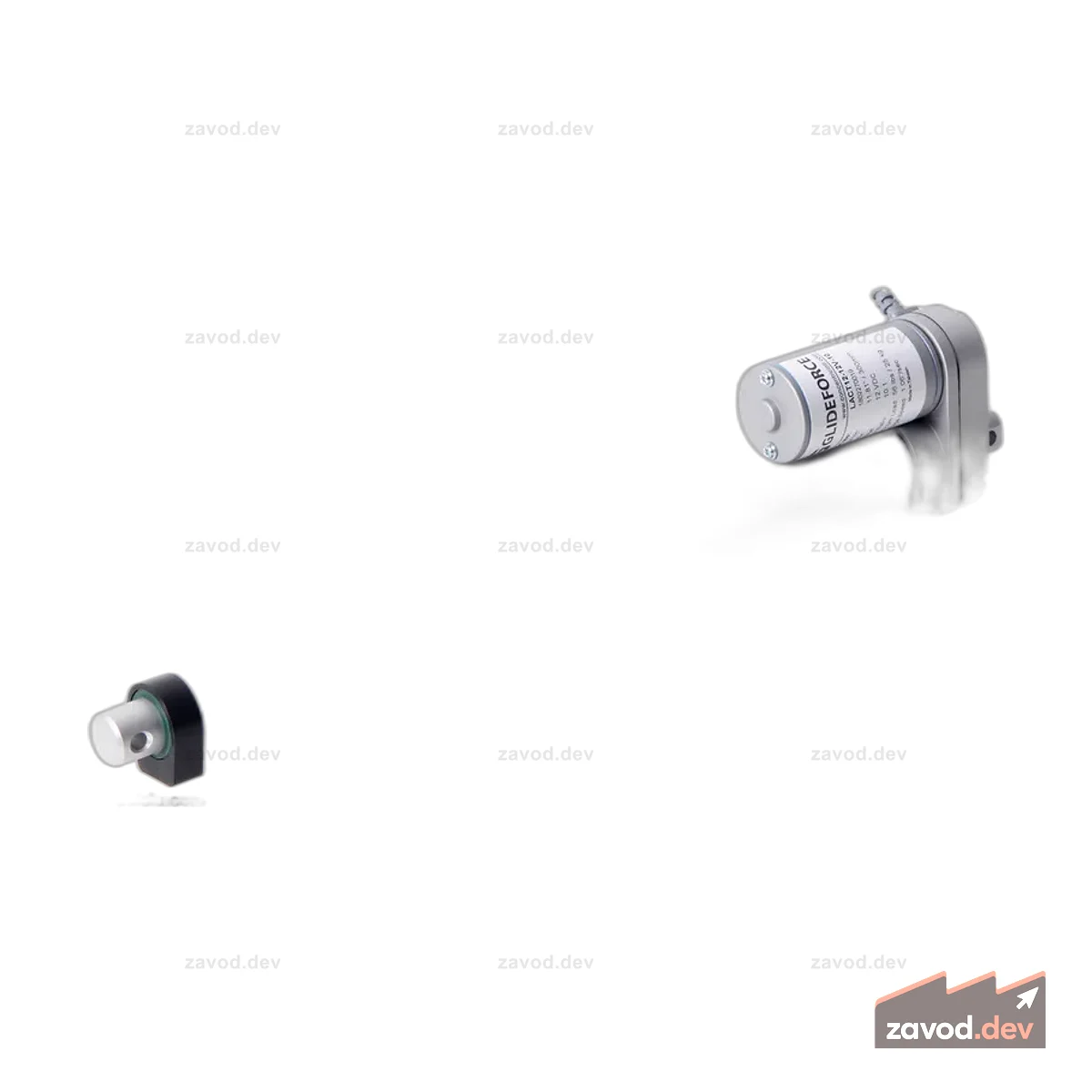 Glideforce LACT12-12V-05 Линейный привод для легких условий эксплуатации: 15 кгс, ход 12 дюймов (полезный 11,8 дюйма), 1,7 дюйма/с, 12 В