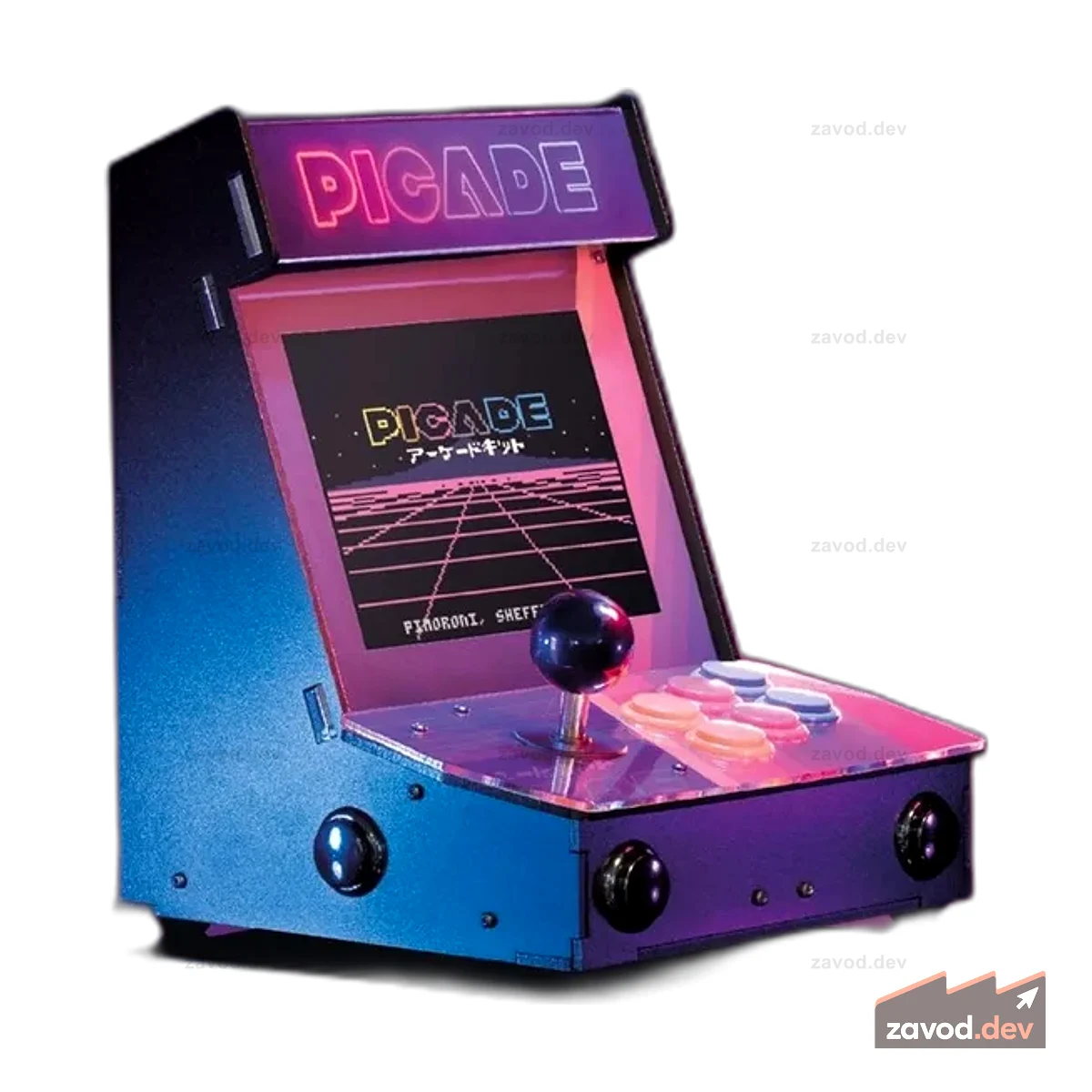 Picade – 10-дюймовый дисплей – Игровая столешница в стиле ретро