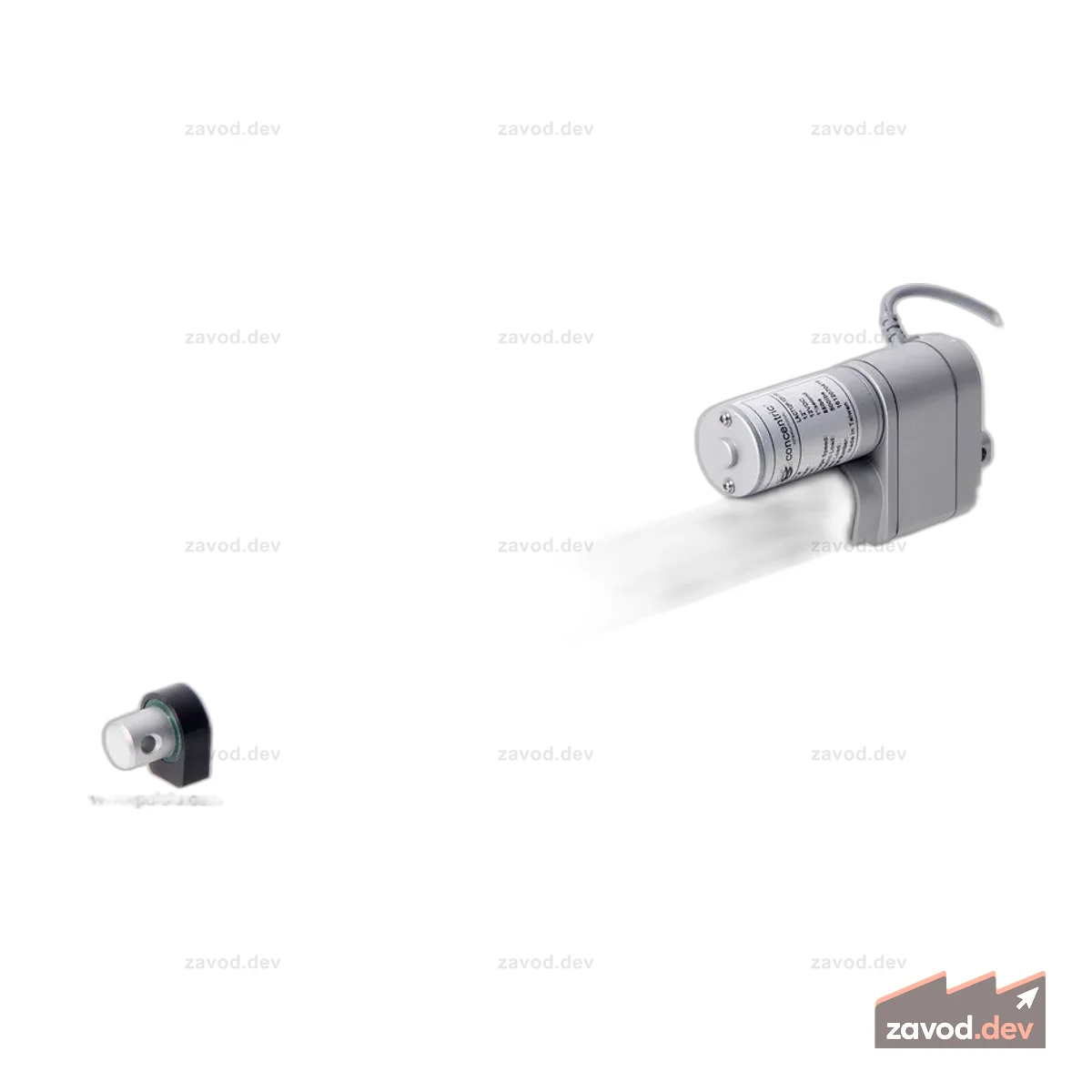 Glideforce GF23-120512-3-65 Высокоскоростной линейный привод LD с обратной связью: 12 кгс, ход 12 дюймов (полезный 11,8 дюйма), 3,3 дюйма/с, 12 В