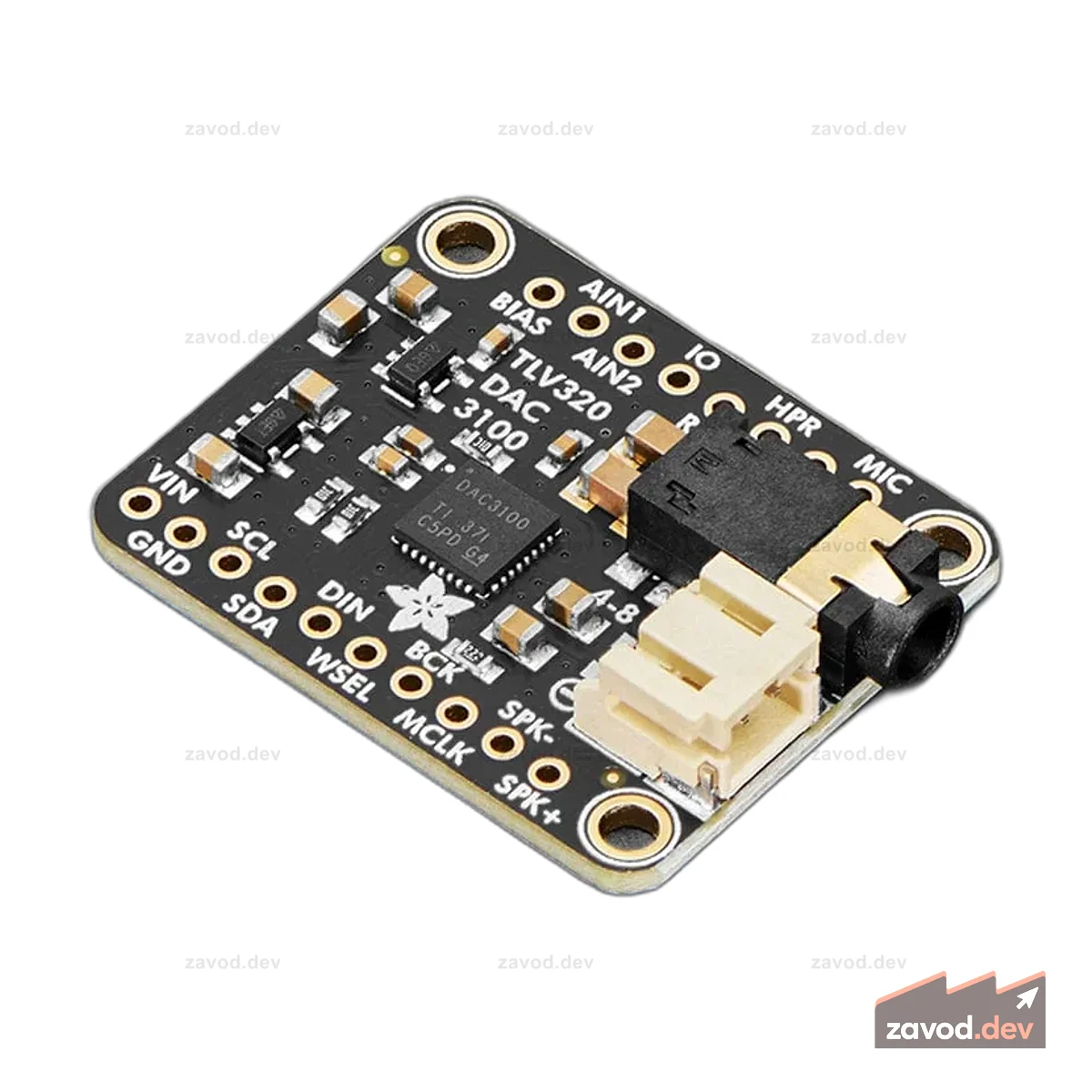 Adafruit TLV320DAC3100 — ЦАП I2S с выходом на наушники и динамик