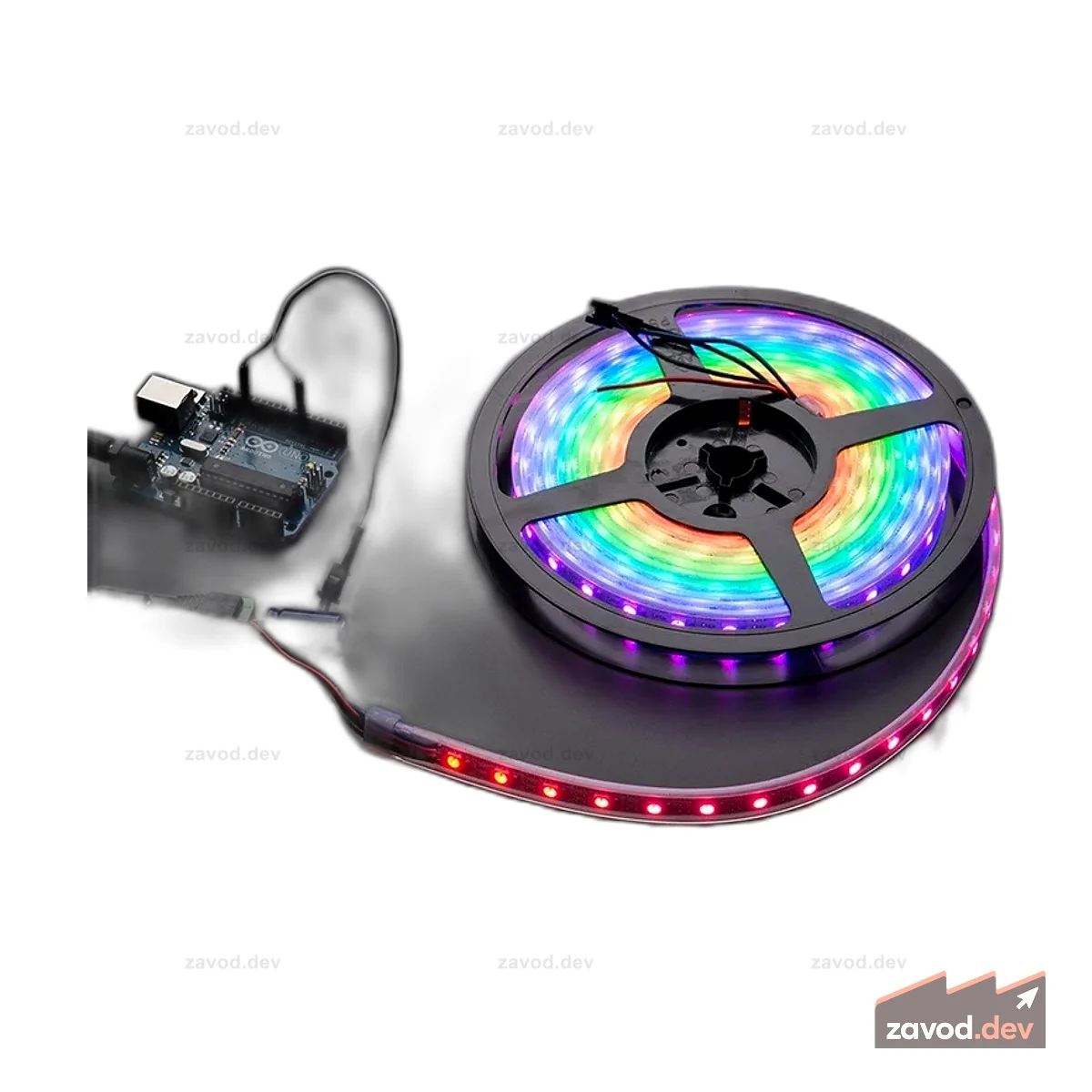 Светодиодная лента Adafruit NeoPixel Digital RGB - черная, 60 светодиодов [ЧЕРНЫЙ] 3 метра