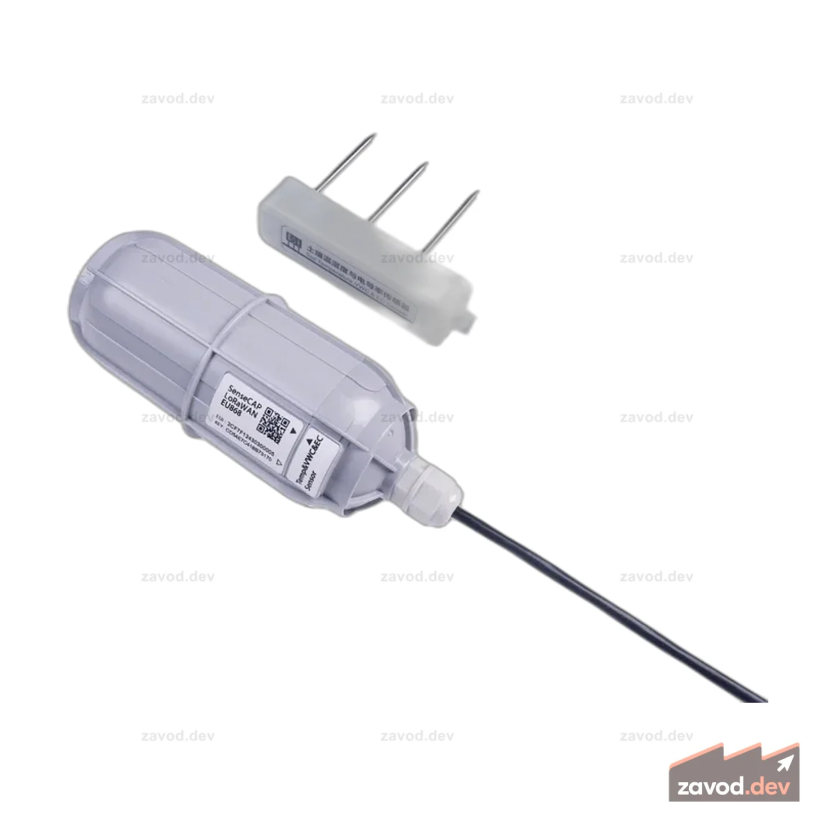 Беспроводной датчик температуры почвы SenseCAP, VWC и EC — LoRaWAN AS923 —MT20