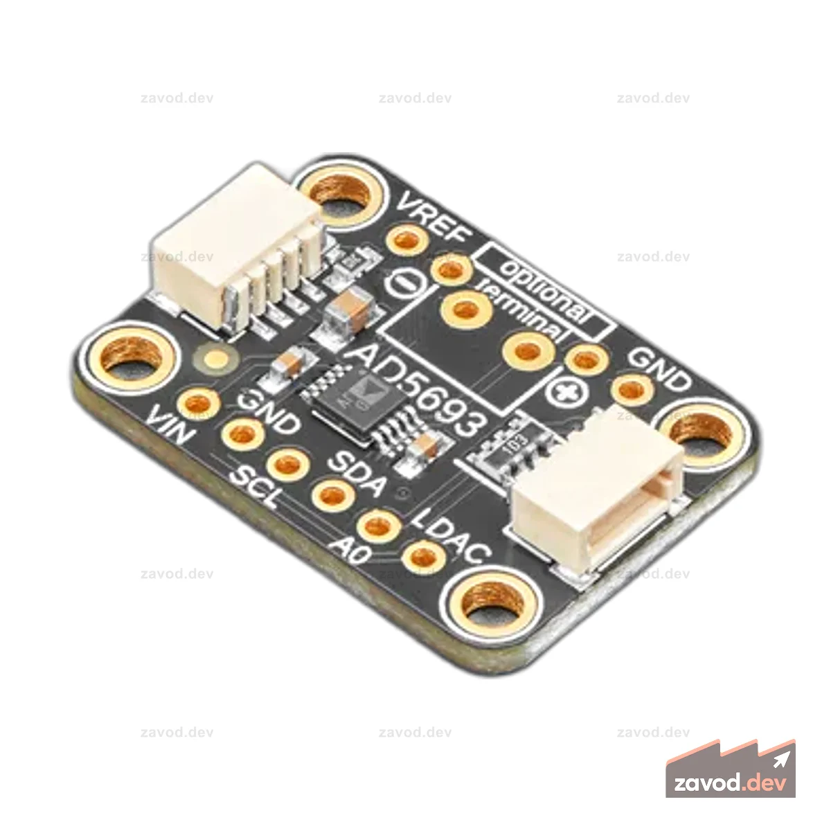 Коммутационная плата Adafruit AD5693R — 16-битный ЦАП с интерфейсом I2C