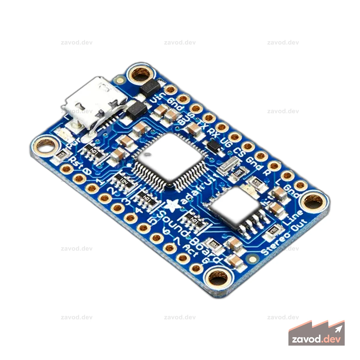 Мини-звуковая плата Adafruit Audio FX — триггер WAV/OGG, флэш-память 16 МБ