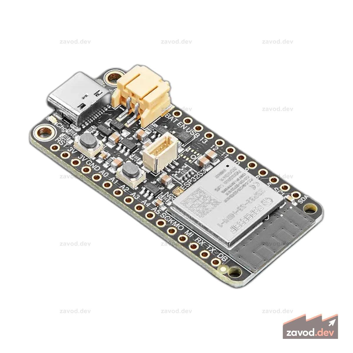 Adafruit ESP32-S3 Feather с флэш-памятью 4 МБ и PSRAM 2 МБ STEMMA QT / Qwiic