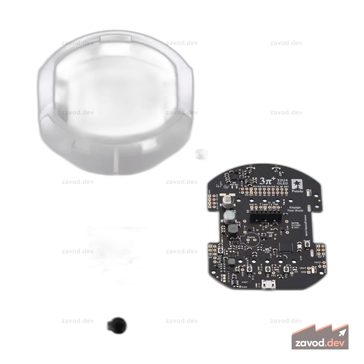 Комплект робота 3pi+ 32U4 OLED с двигателями HPCB 15:1 (комплект Hyper Edition)