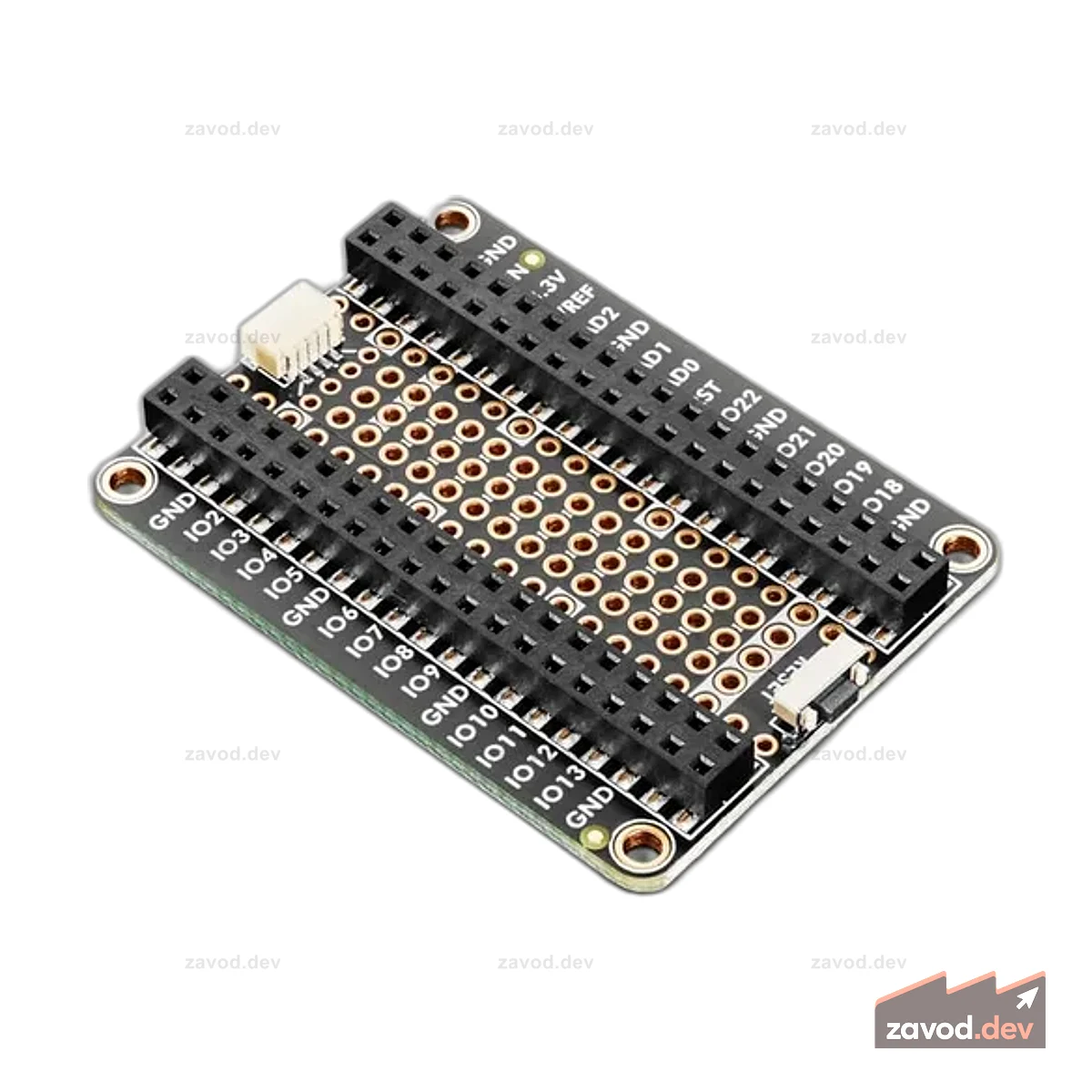 Adafruit Proto Под пластиной PiCowBell для Pico — кнопка сброса и STEMMA QT