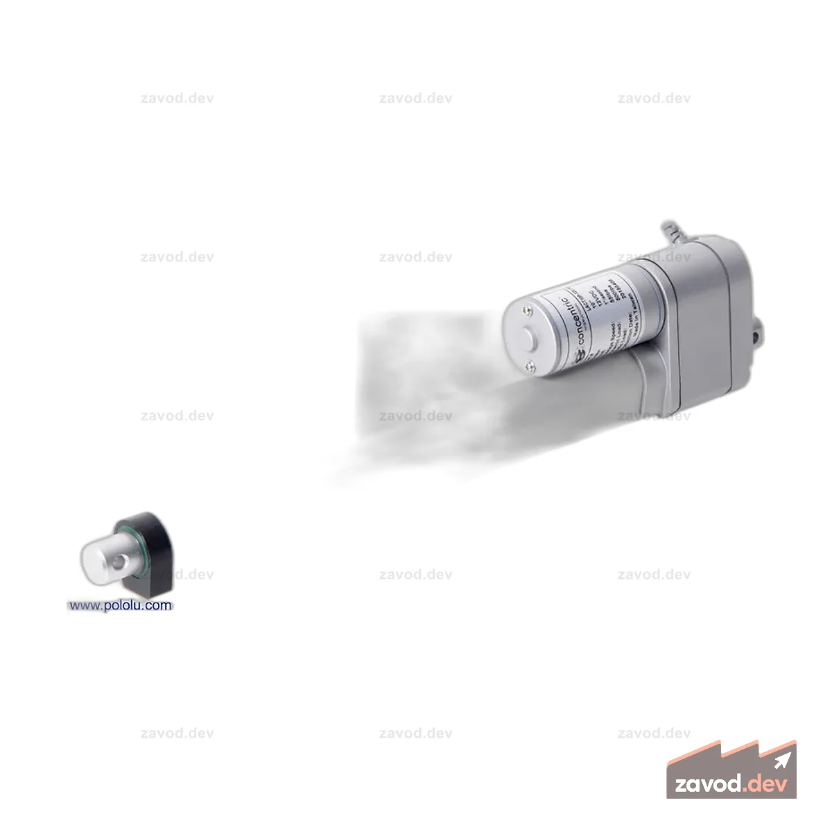 Glideforce LACT10P-12V-05 Легкий линейный привод с обратной связью: 15 кгс, ход 10 дюймов (используемый 9,8 дюйма), 1,7 дюйма/с, 12 В