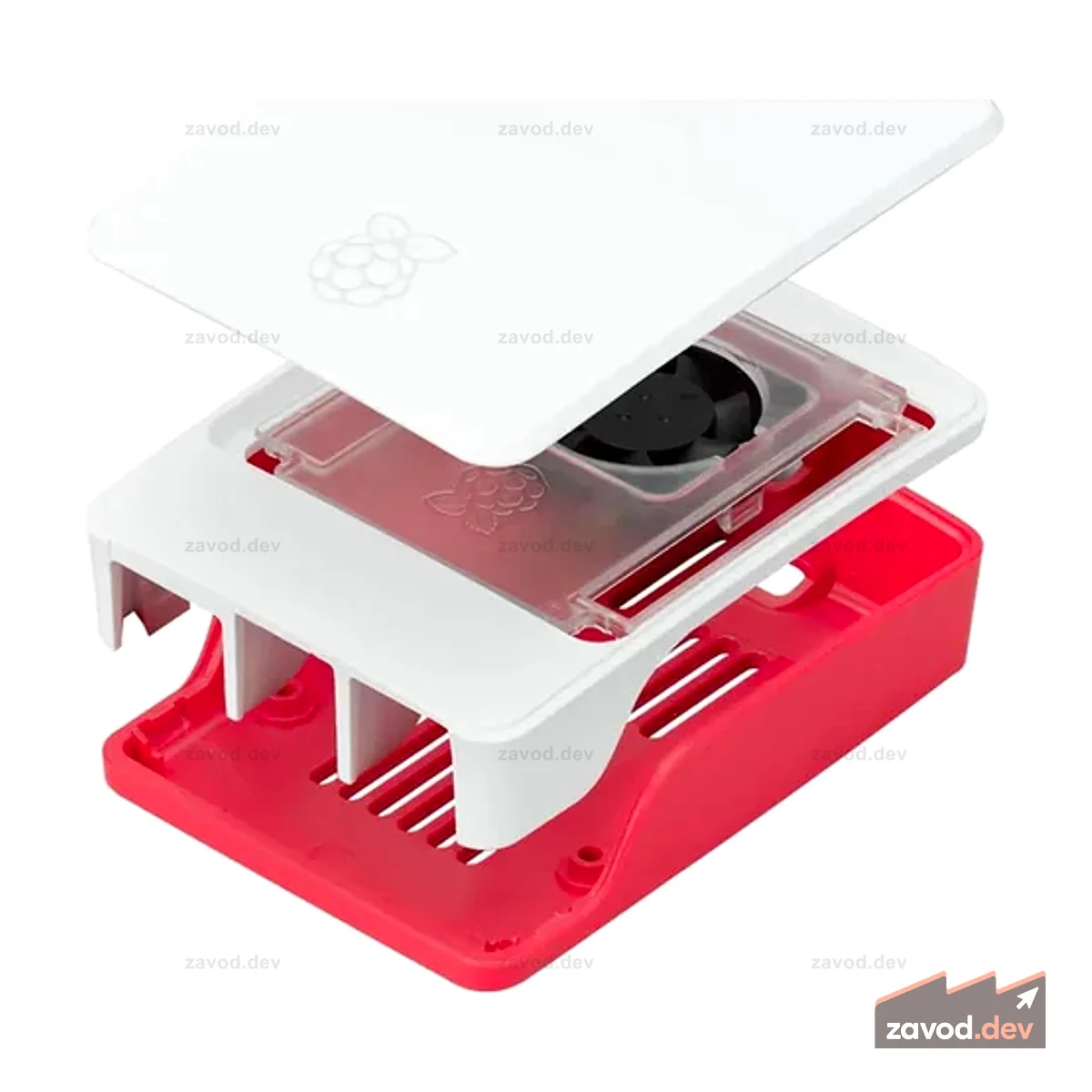 Официальный Raspberry Pi 5 Красный Белый Корпус Активное Охлаждение PWM Защита Вентилятора