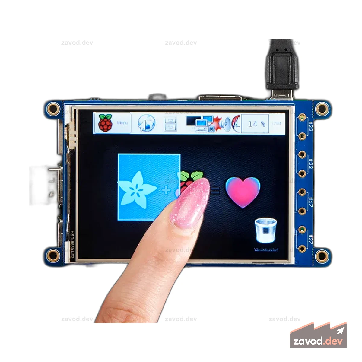 PiTFT Plus 320x240 3,2 дюйма TFT + резистивный сенсорный экран — Pi 2 и модель A+/B+