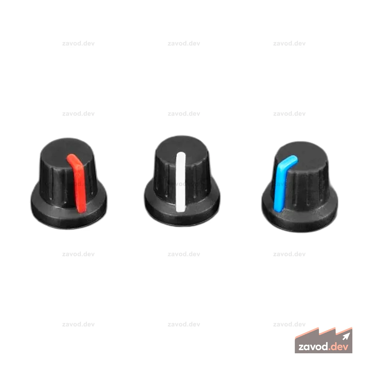 Ручка потенциометра — Soft Touch T18 — красная