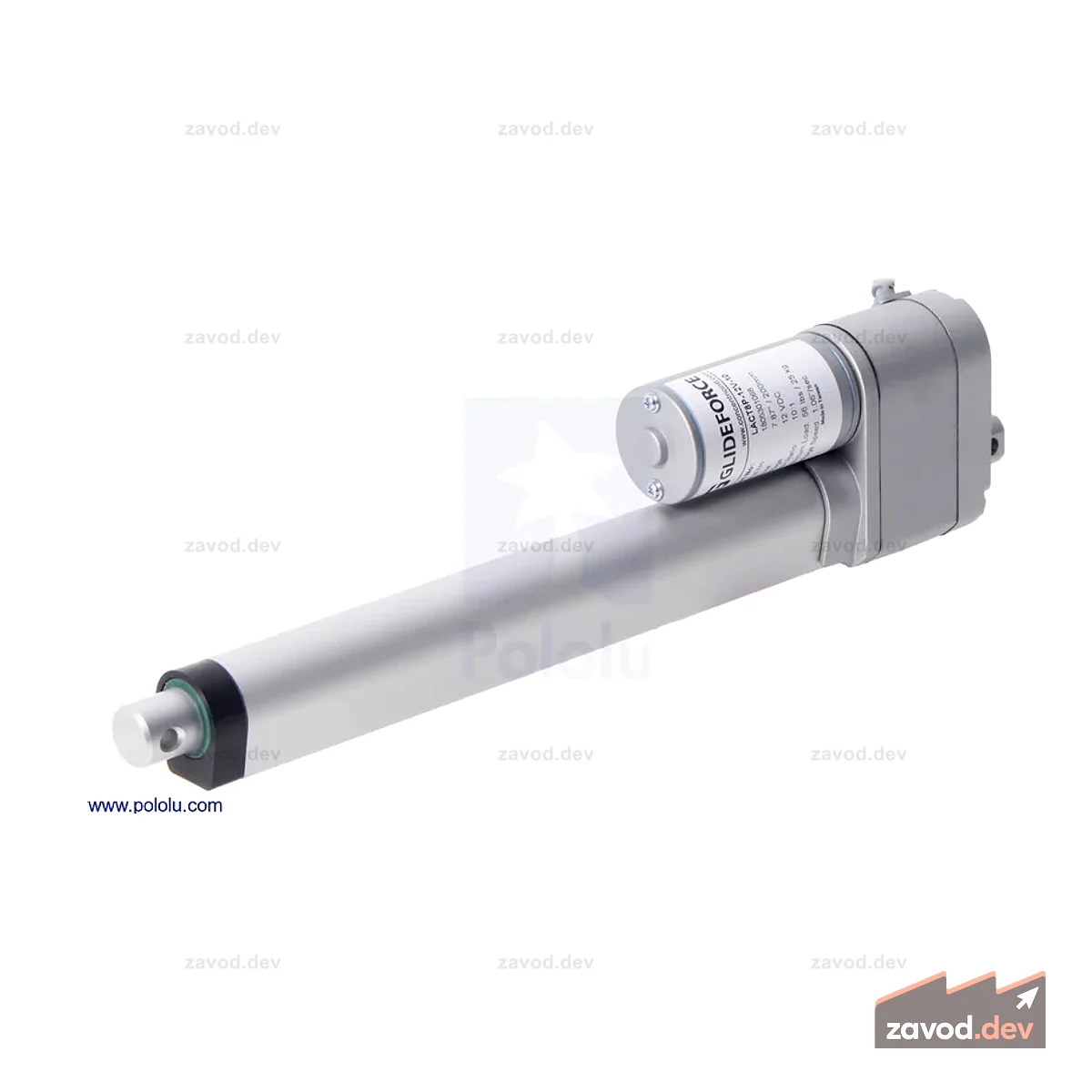 Glideforce GF23-120508-3-65 Высокоскоростной линейный привод LD с обратной связью: 12 кгс, ход 8 дюймов (используемый 7,8 дюйма), 3,3 дюйма/с, 12 В