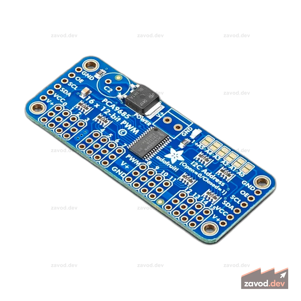 Adafruit 16-канальный 12-битный ШИМ/серводрайвер — интерфейс I2C (PCA9685)