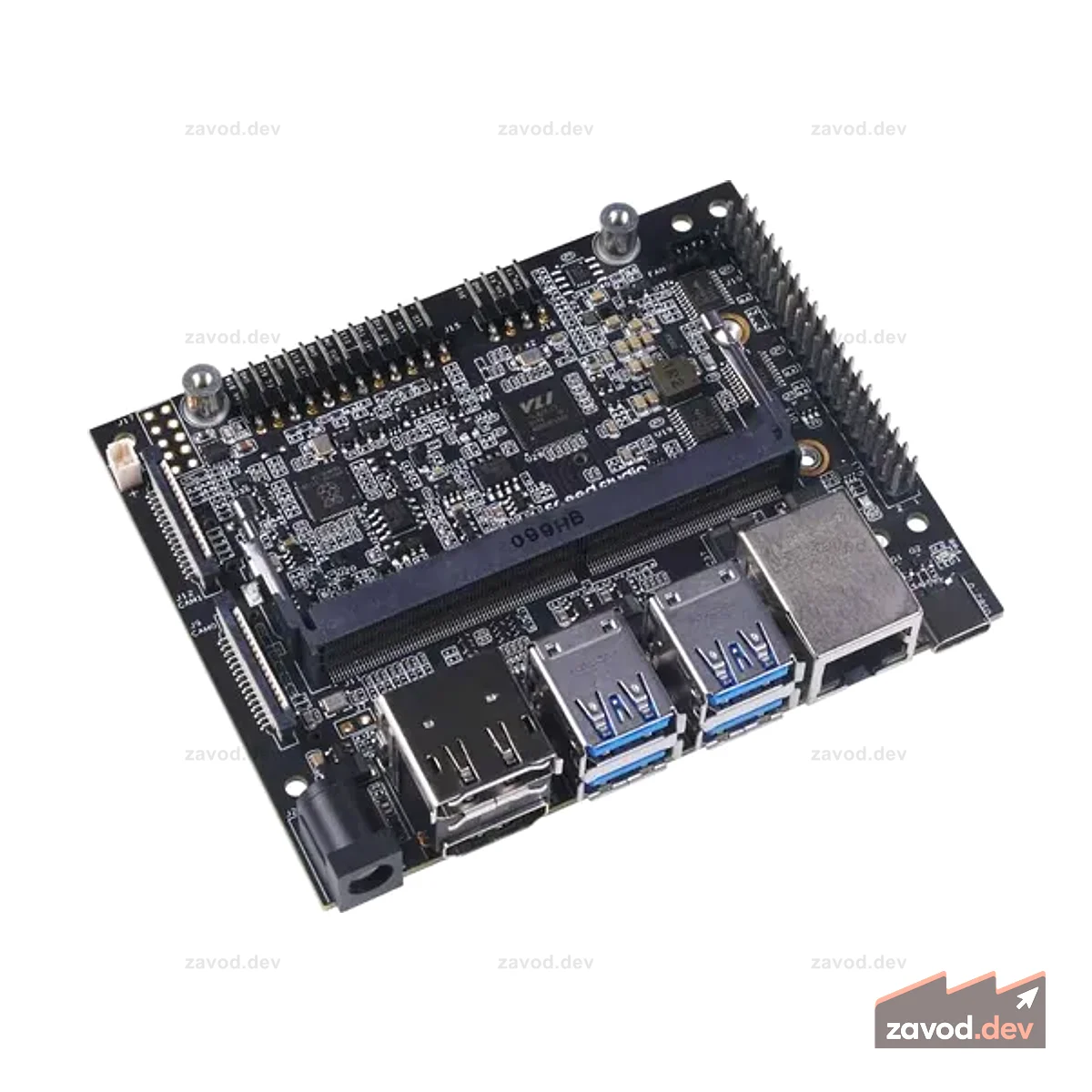 reComputer J202 — несущая плата для Jetson Nano/Xavier NX/TX2 NX, с 4 USB-портами, ключами M.2 M,E, того же размера, что и несущая плата NVIDIA® Jetson Xavier™ NX Dev Kit