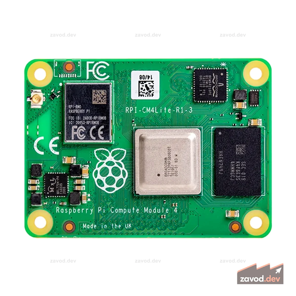 Вычислительный модуль Raspberry Pi 4 Lite (беспроводная версия) — 2 ГБ ОЗУ