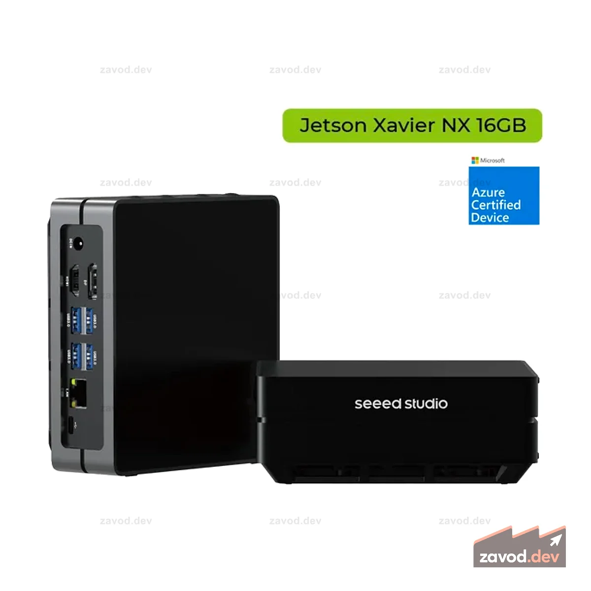 reComputer J2022-Edge AI-устройство с модулем Jetson Xavier NX 16 ГБ, 4xUSB, слотами M.2 Key E и Key M, алюминиевый корпус, предустановленная система JetPack