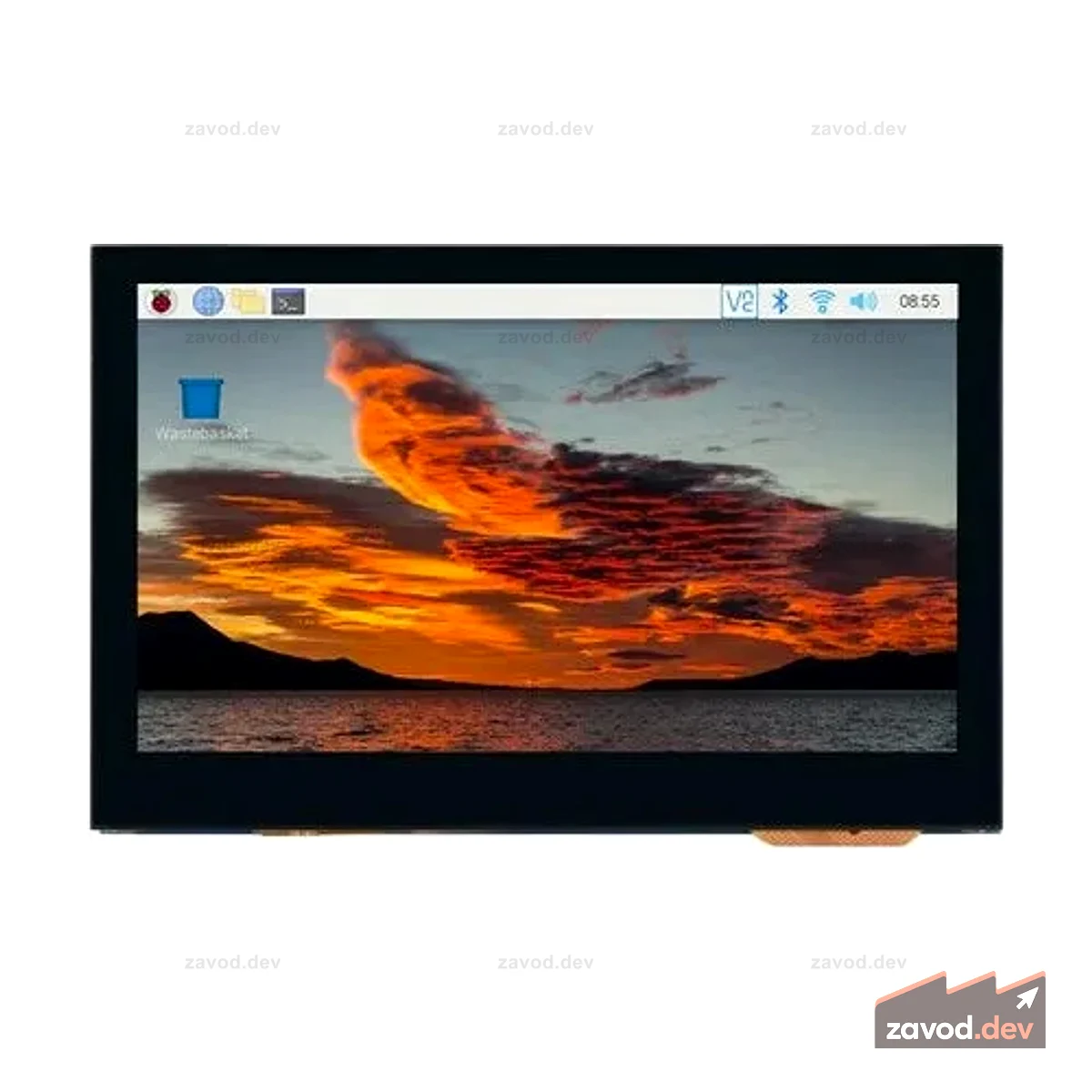 4,3-дюймовый QLED-дисплей, интерфейс DSI, 800 × 480, интегрированная структура, панель из закаленного стекла
