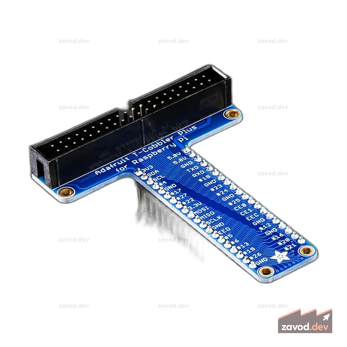 Собранный Pi T-Cobbler Plus — разъем GPIO для Raspberry Pi A+, B+, Pi 2 и Pi 3