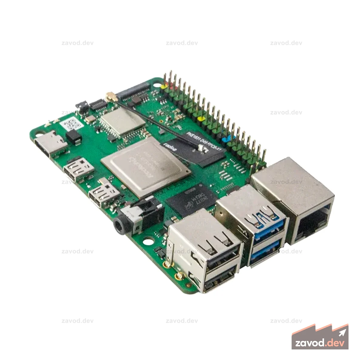 52Pi ROCK 4 Модель C + 4 ГБ Одноплатный компьютер Rockchip RK3399-T Arm Cortex-A72 + Cortex-A53