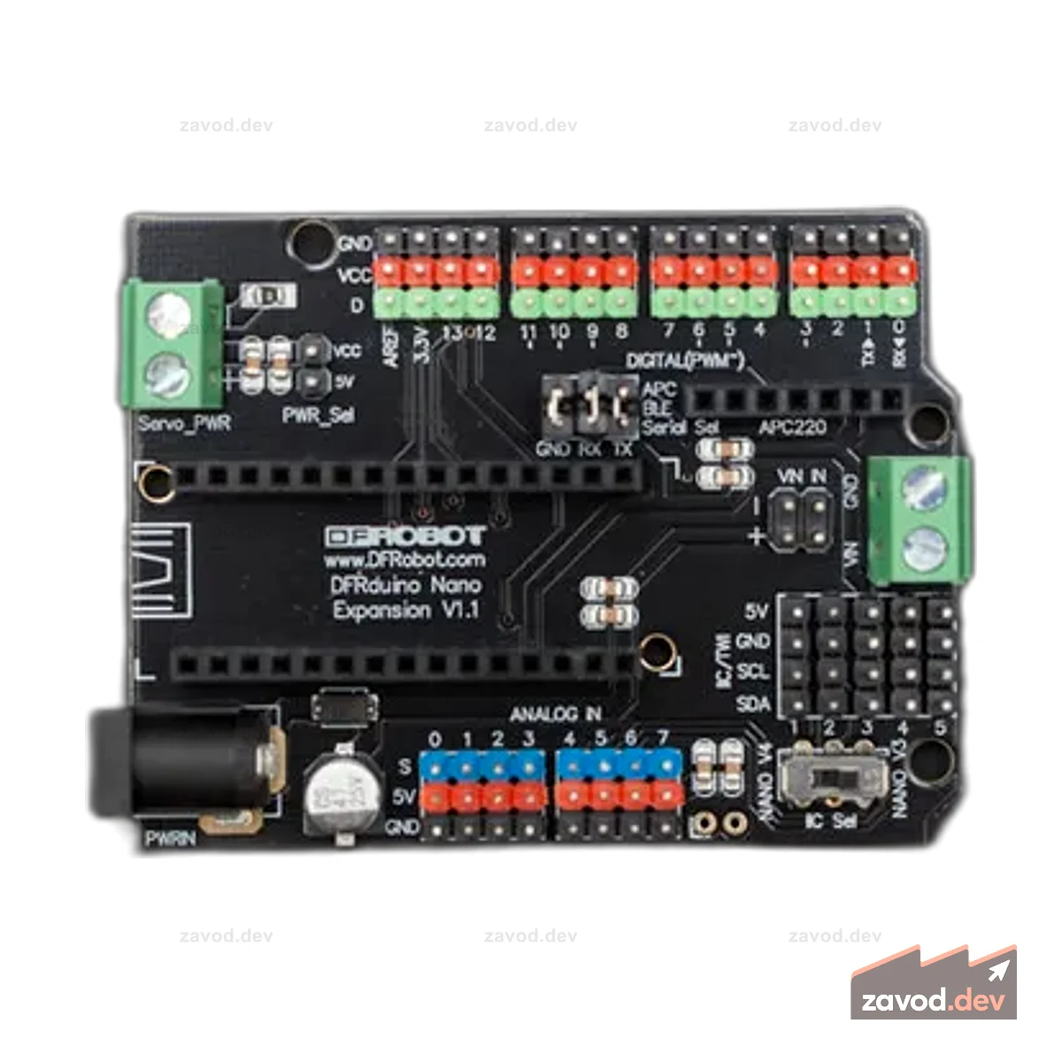 Gravity: Nano I/O Shield для Arduino Nano