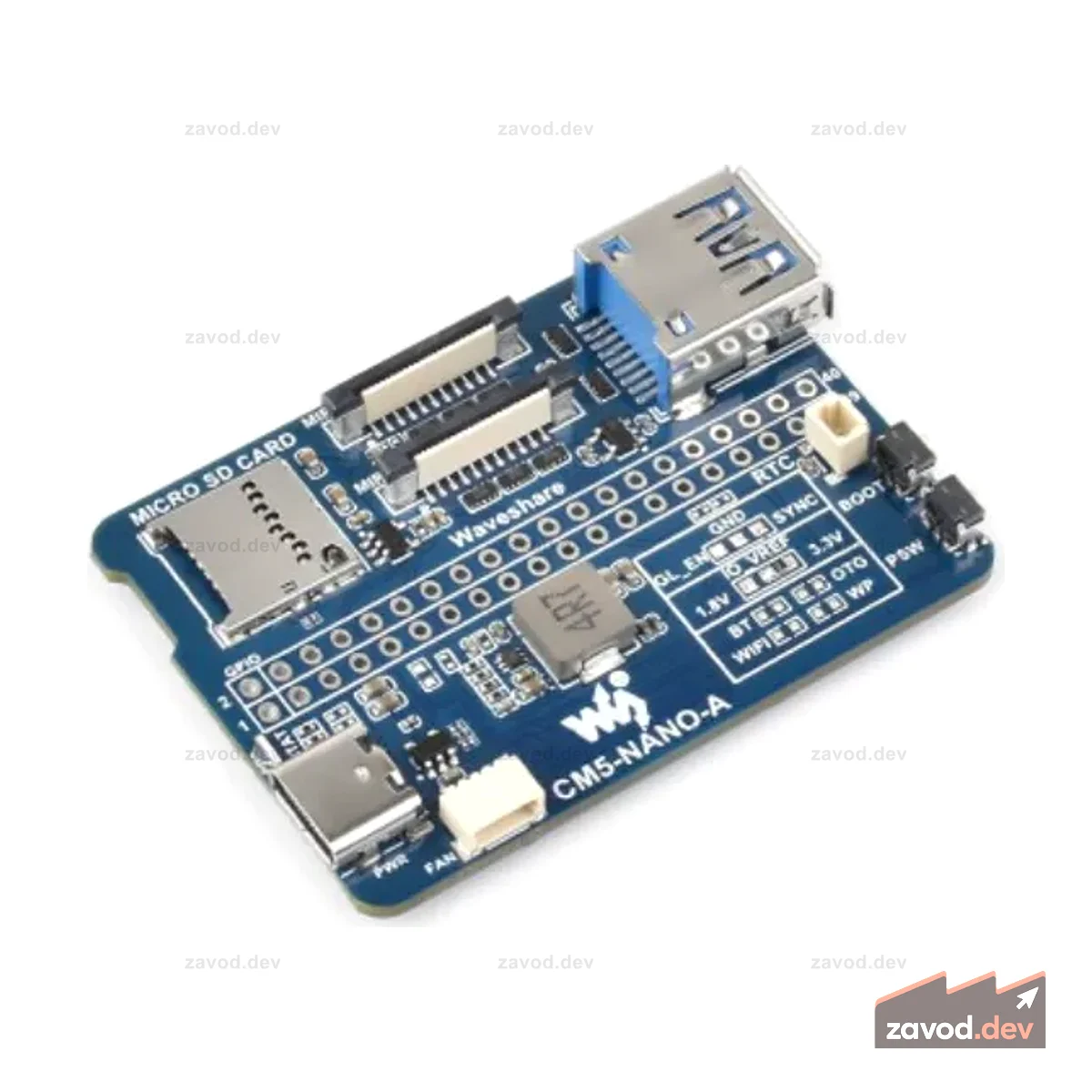 Базовая плата Raspberry Pi CM5 Nano (A) — того же размера, что и CM5