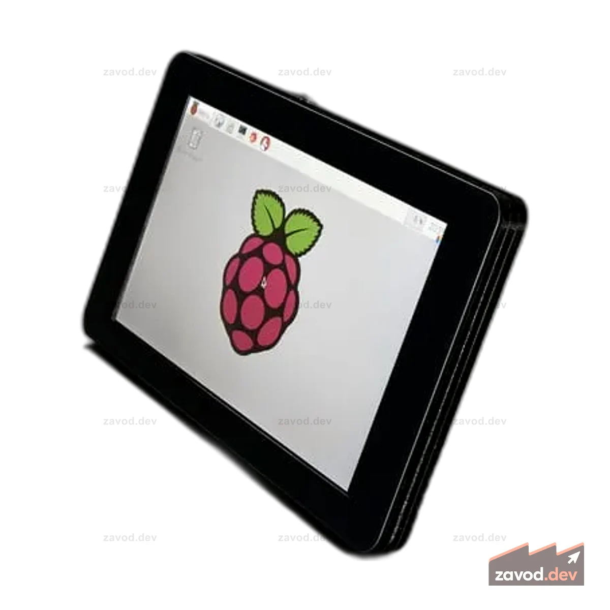 Корпус Pimoroni Raspberry Pi с сенсорным экраном 7 дюймов — нуар