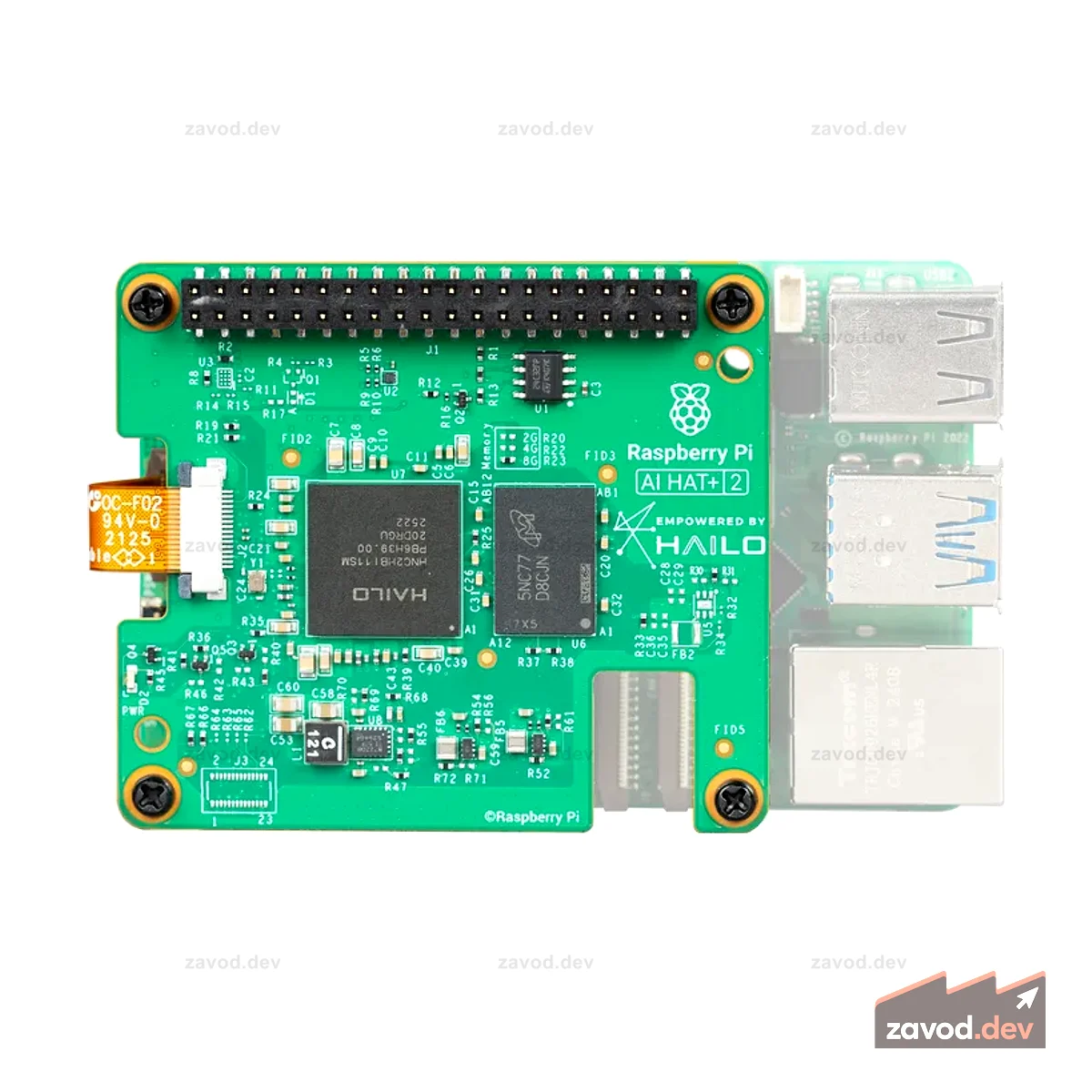 Raspberry Pi AI HAT+ 2 — Hailo‑10H KI-Beschleuniger 8 ГБ ОЗУ