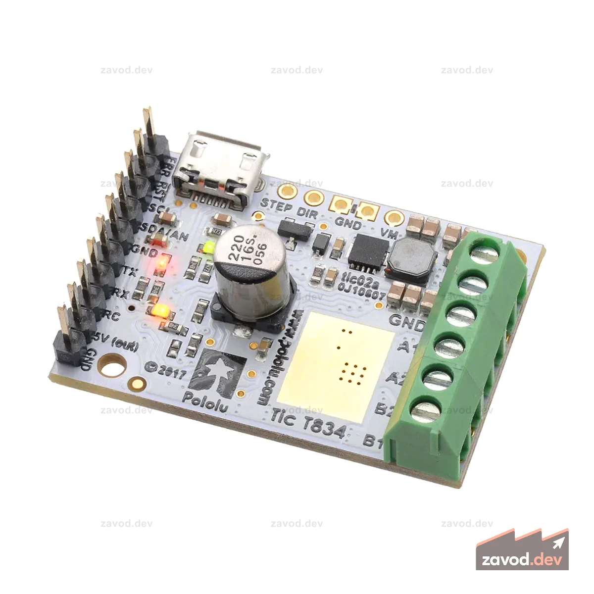 Pololu Tic T834 USB-мультиинтерфейсный контроллер шагового двигателя