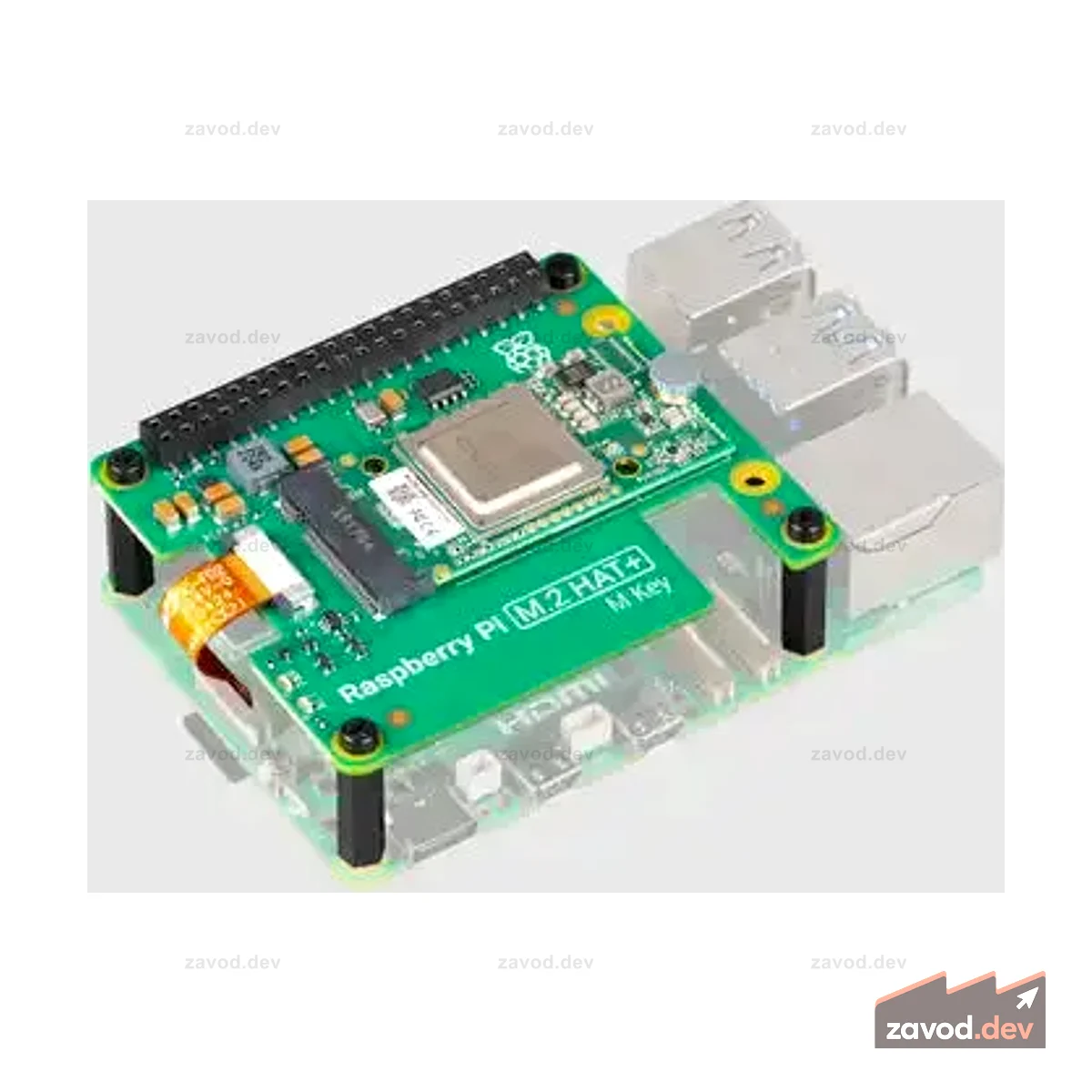 Комплект Raspberry Pi® AI с M.2 HAT+ и модулем Hailo AI