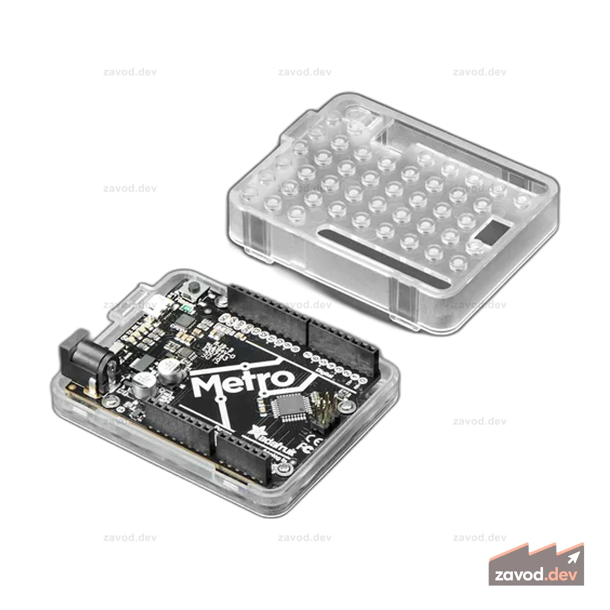 Пластиковый полупрозрачный корпус для Metro или Arduino