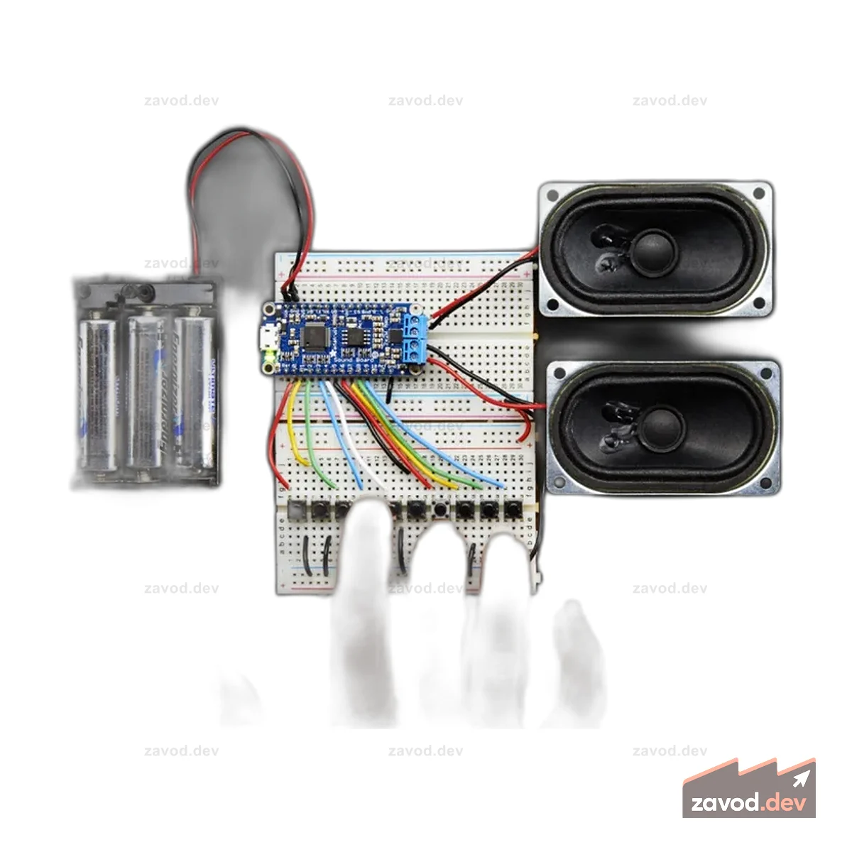 Звуковая плата Adafruit Audio FX — триггер WAV/OGG — 2 МБ памяти со стереоусилителем 2,2 Вт