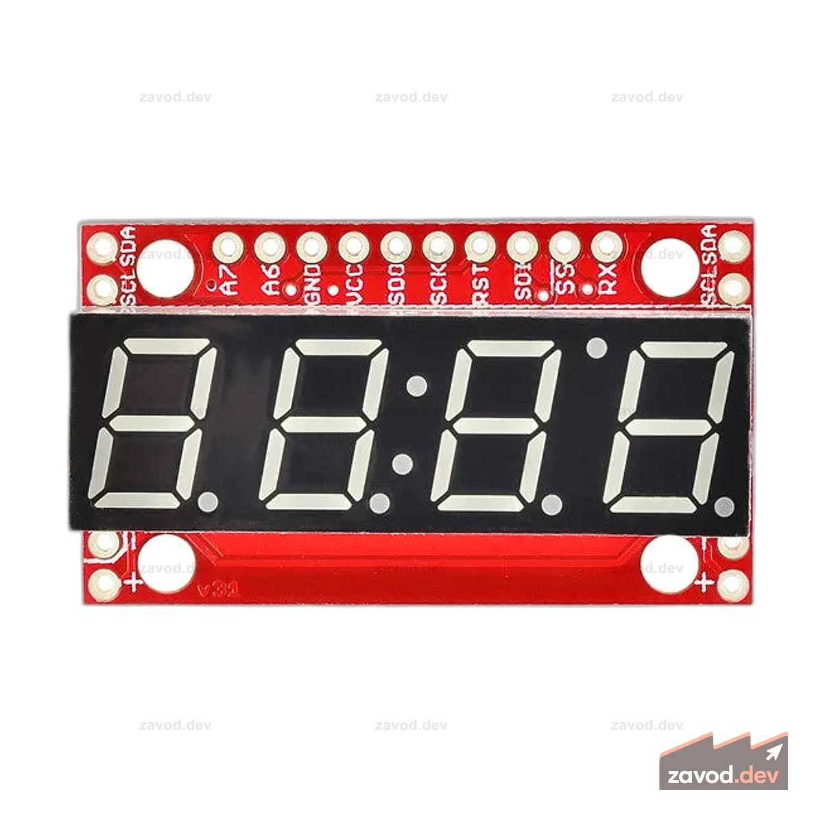7-сегментный последовательный дисплей SparkFun — синий