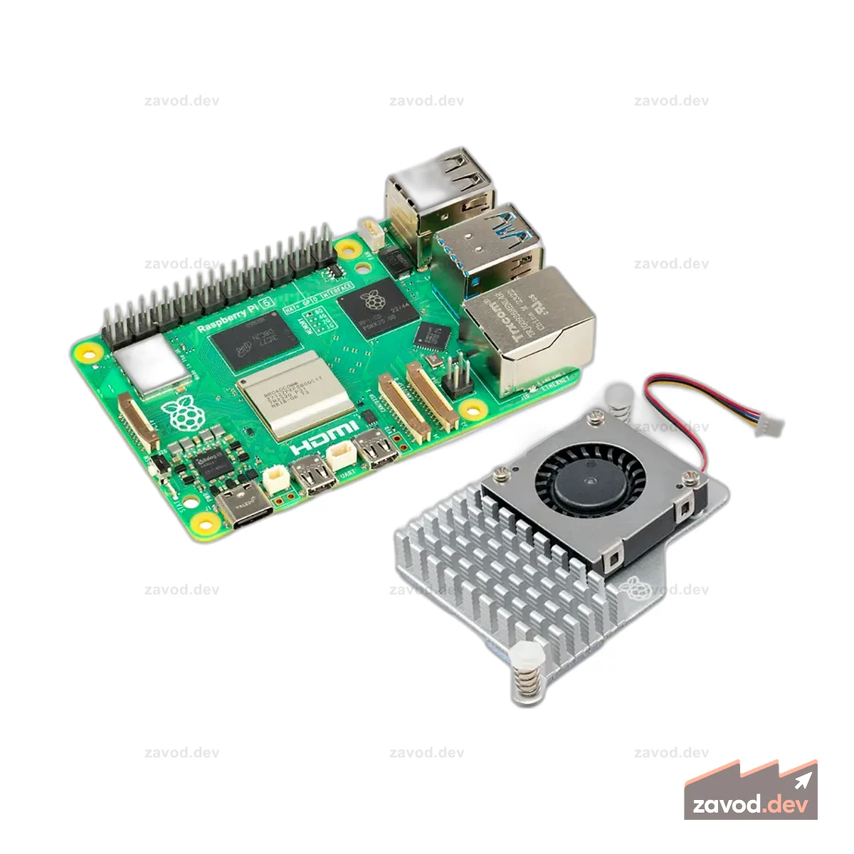 Pakronics® Raspberry Pi® 5 8 ГБ с активным охлаждением
