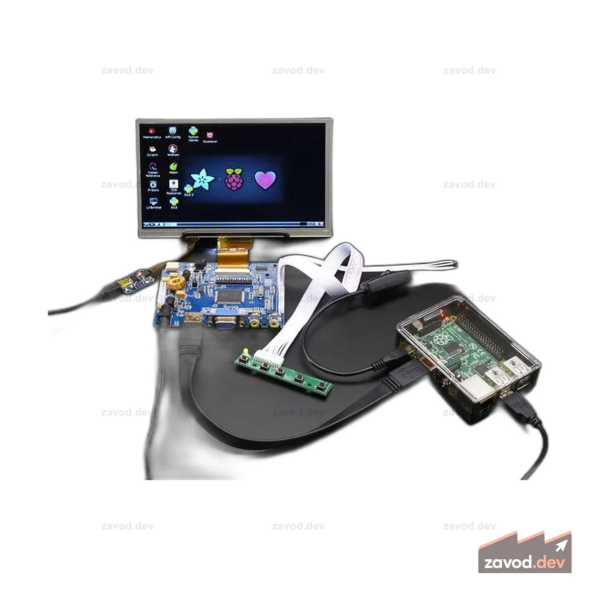 HDMI 4 Pi: 7 Дисплей и звук 1024x600 с сенсорным экраном
